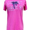 A pink t-shirt with coconut jacks written on it.